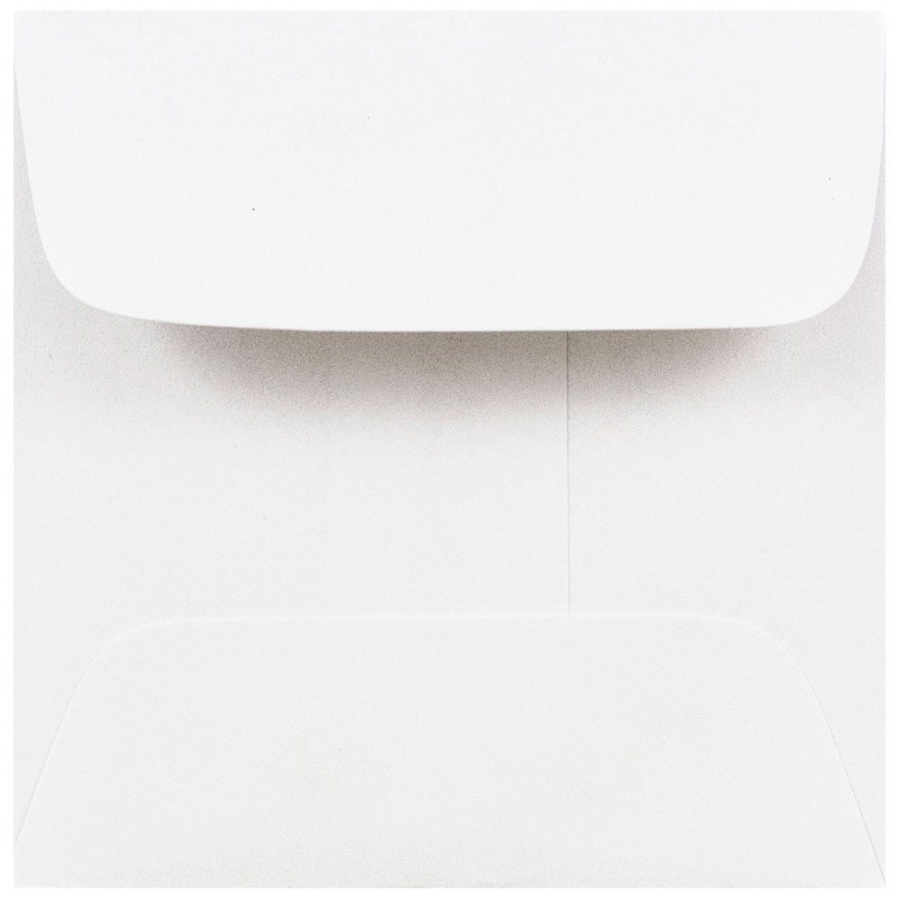 JAM Paper Square Mini Envelopes, 2 3/8in x 2 3/8in, Gummed Seal, White, Pack Of 25 MPN:203642