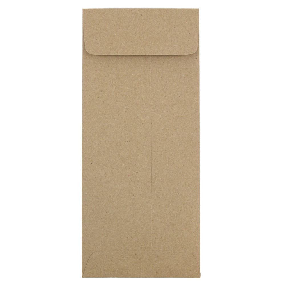 JAM Paper Policy Envelopes, #11, Gummed Seal, 100% Recycled, Brown Kraft, Pack Of 25 MPN:2119018855