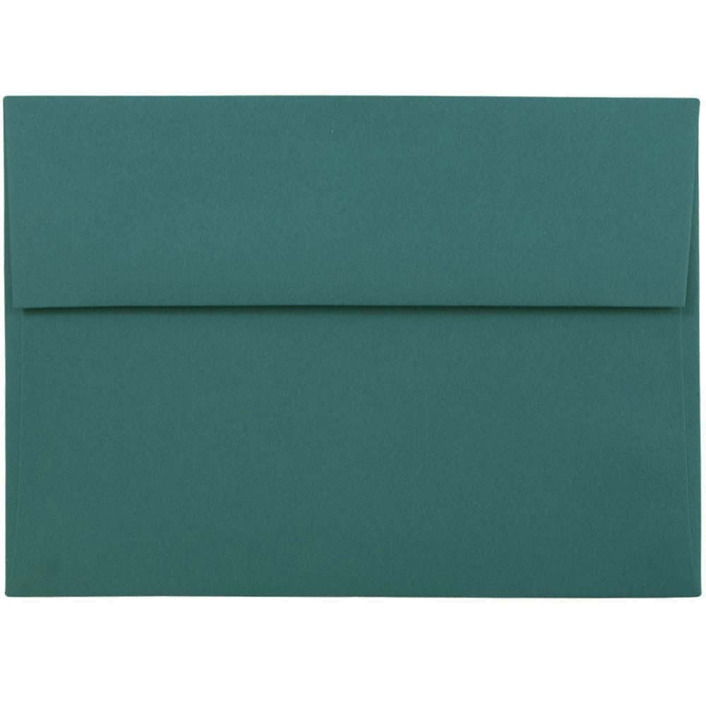 JAM Paper Booklet Invitation Envelopes, A7, Gummed Seal, Teal, Pack Of 25 MPN:21517152