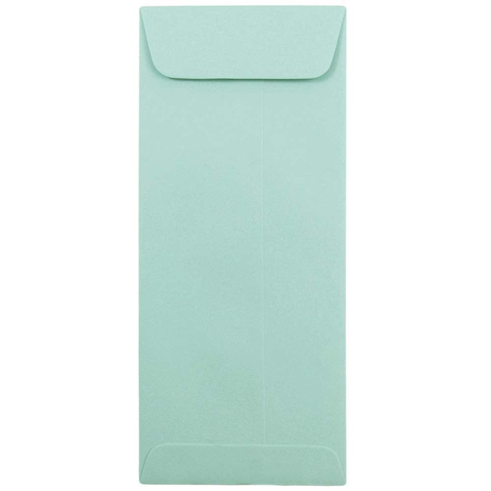 JAM Paper #10 Policy Envelopes, Gummed Seal, Aqua, Pack Of 25 MPN:21520986