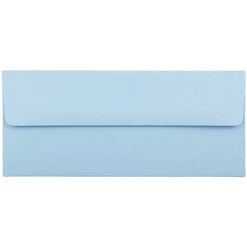 JAM PAPER #10 Business Premium Envelopes, 4 1/8in x 9 1/2in, Pastel Baby Blue, Pack Of 25 MPN:2155778