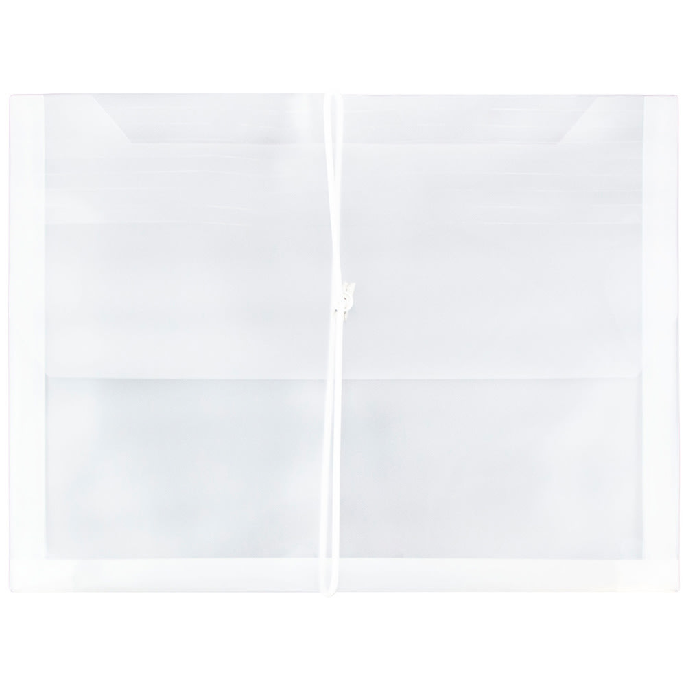 JAM Paper Plastic Booklet Expansion Envelopes, Letter-Size, 9 3/4in x 13in, Snap Closure, Clear MPN:218E25CL