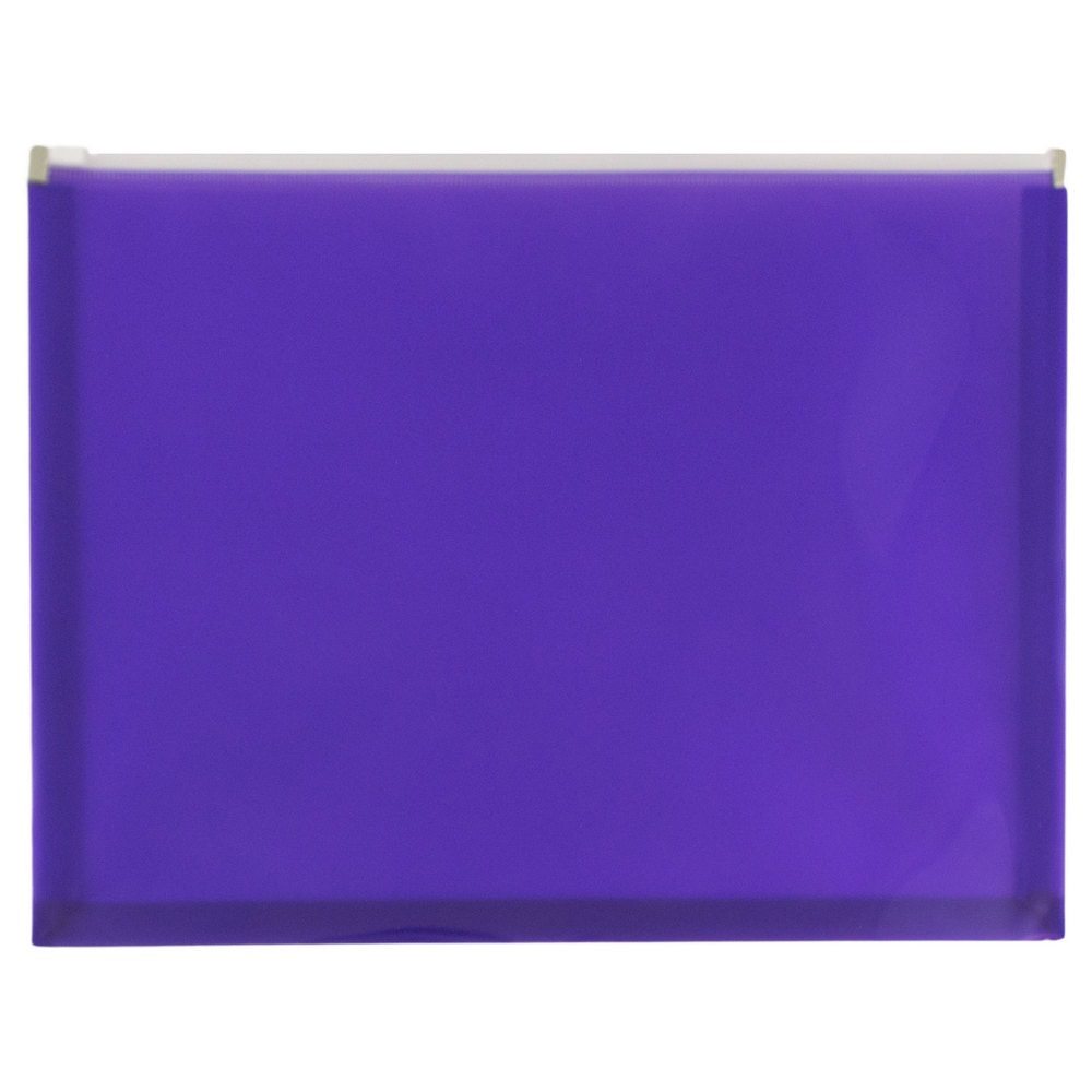 JAM Paper #10 Plastic Envelopes, Zipper Closure, Purple, Pack Of 12 MPN:218Z1PU