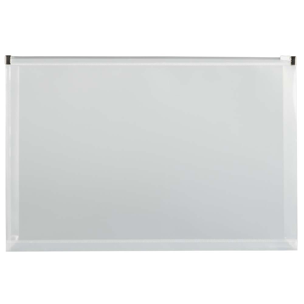 JAM Paper Plastic Envelopes, Zipper Closure, Legal-Size, 9 1/2in x 15in, Clear, Pack Of 12 MPN:219Z1CL