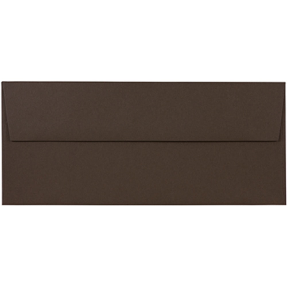 JAM PAPER #10 Business Premium Envelopes, 4 1/8in x 9 1/2in, Chocolate Brown, Pack Of 25 MPN:233714