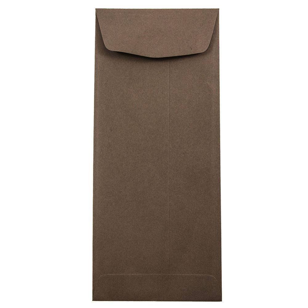 JAM Paper Policy Envelopes, #11, Gummed Seal, 100% Recycled, Chocolate Brown, Pack Of 50 Envelopes MPN:233716I