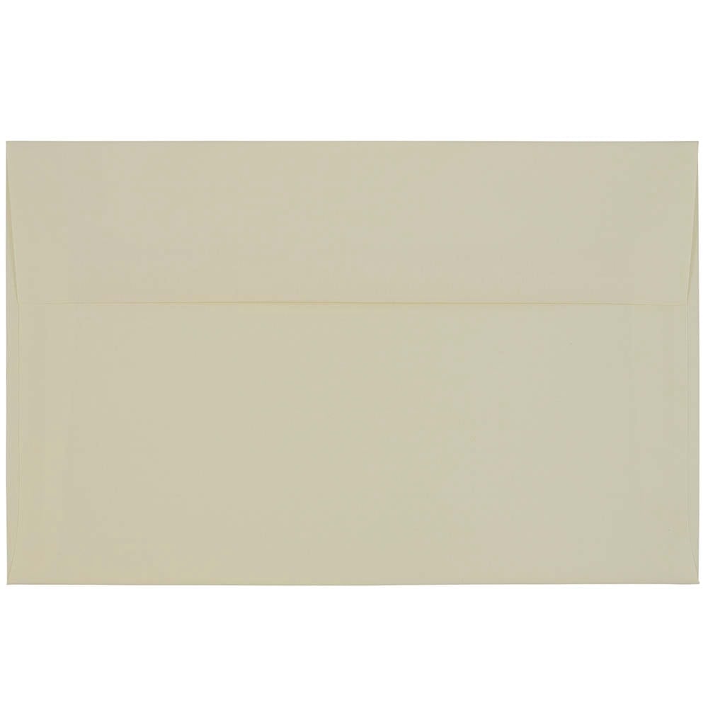 JAM Paper Booklet Invitation Envelopes, A10, Gummed Seal, Strathmore Natural White, Pack Of 25, 23565 MPN:23565