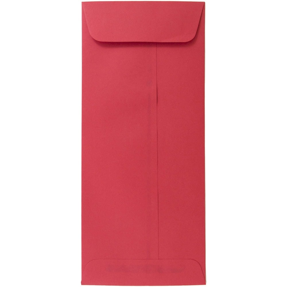 JAM Paper #10 Policy Envelopes, Gummed Seal, 30% Recycled, Red, Pack Of 25 MPN:25048