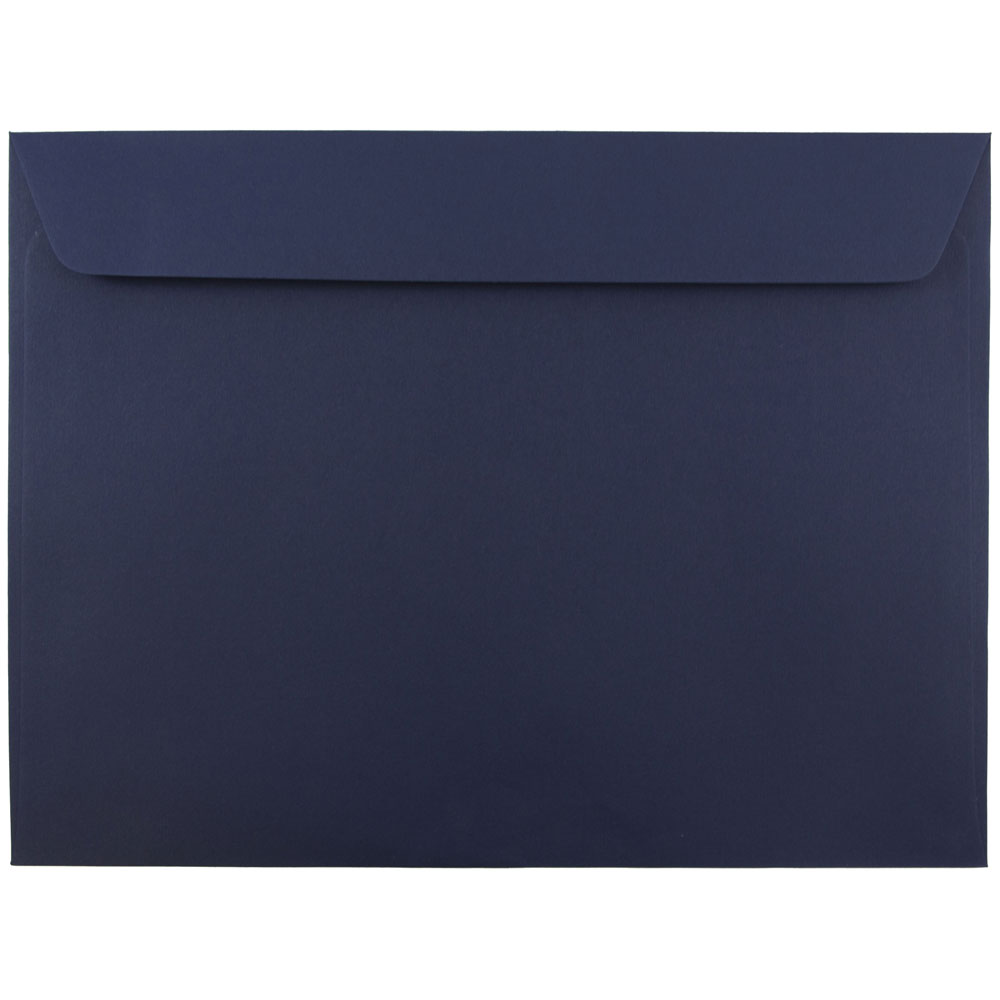 JAM Paper Open-End 9in x 12in Envelopes, Gummed Seal, Navy Blue, Pack Of 25 Envelopes MPN:263916011