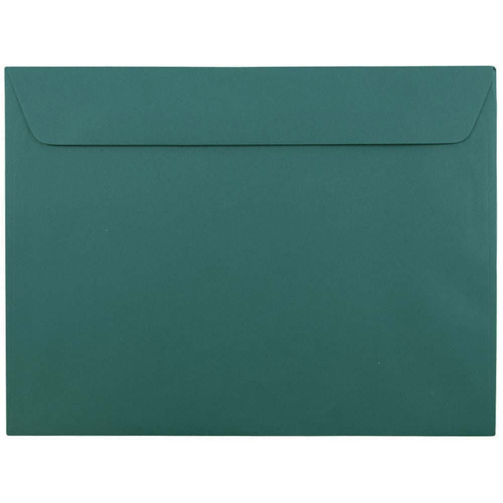 JAM Paper Booklet Envelopes, 9in x 12in, Gummed Seal, Teal, Pack Of 25 Envelopes MPN:272316030