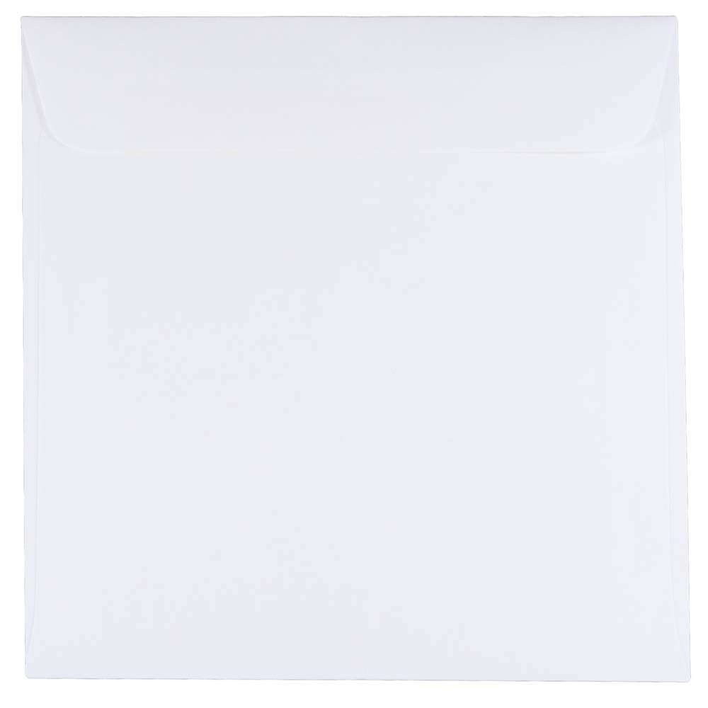 JAM Paper Square Invitation Envelopes, 7in x 7in, Gummed Seal, White, Pack Of 25 MPN:28209