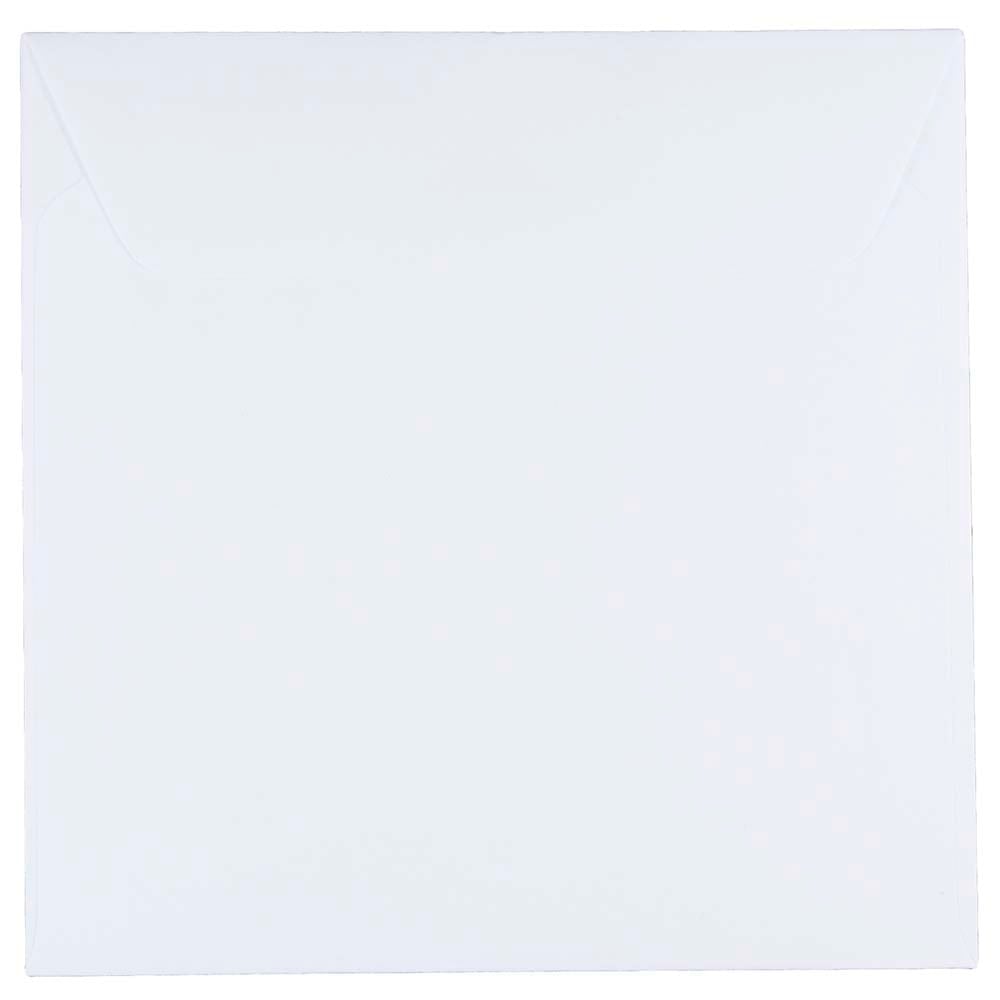 JAM Paper Square Invitation Envelopes, 7 1/2in x 7 1/2in, Gummed Seal, White, Pack Of 25 MPN:28210