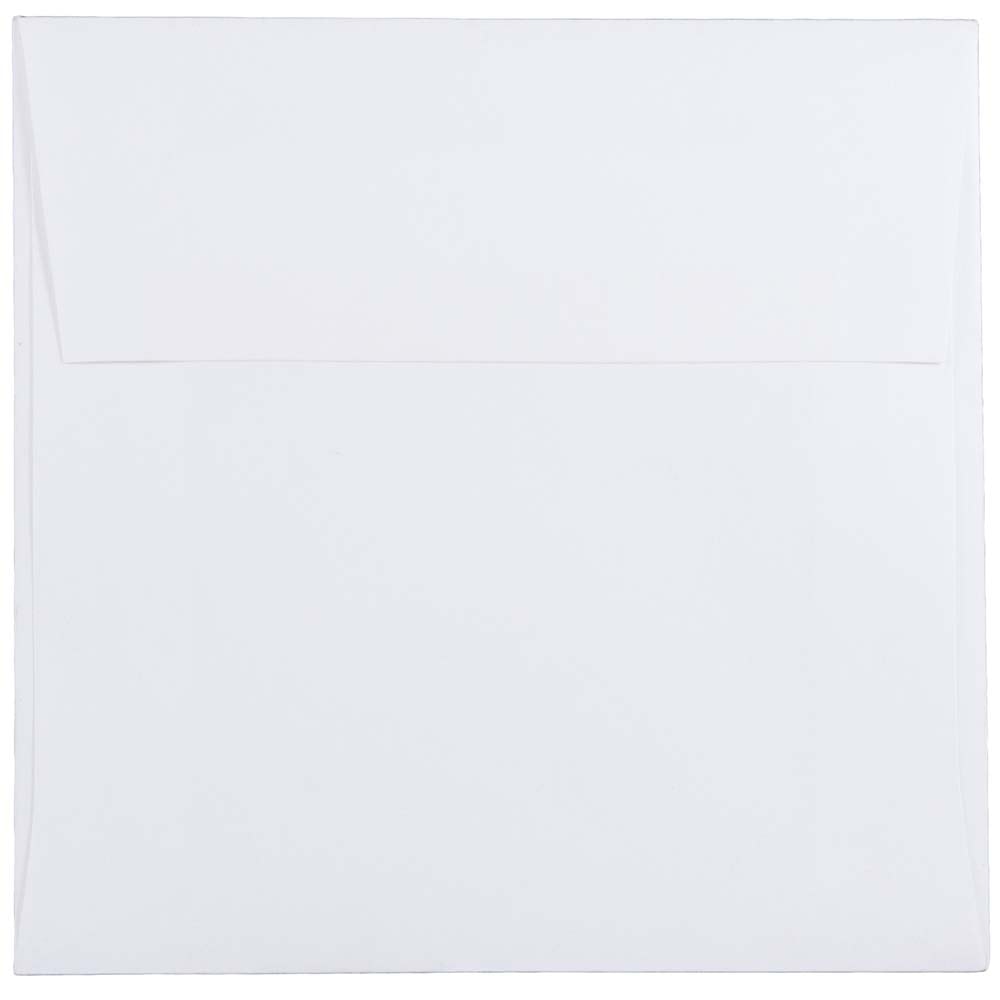 JAM Paper Square Invitation Envelopes, 5 1/2in x 5 1/2in, Gummed Seal, White, Pack Of 25 MPN:28415