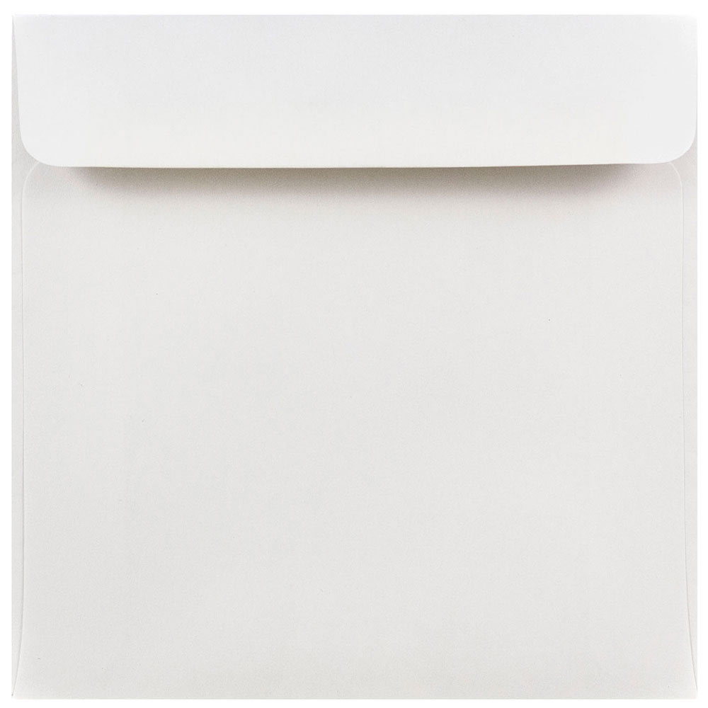 JAM Paper Square Invitation Envelopes, 6in x 6in, Gummed Seal, White, Pack Of 25 MPN:28416