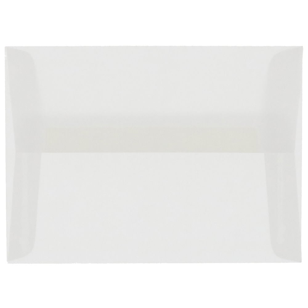 JAM Paper Booklet Invitation Envelopes, A7, Gummed Seal, Clear Translucent, Pack Of 25 MPN:2851295