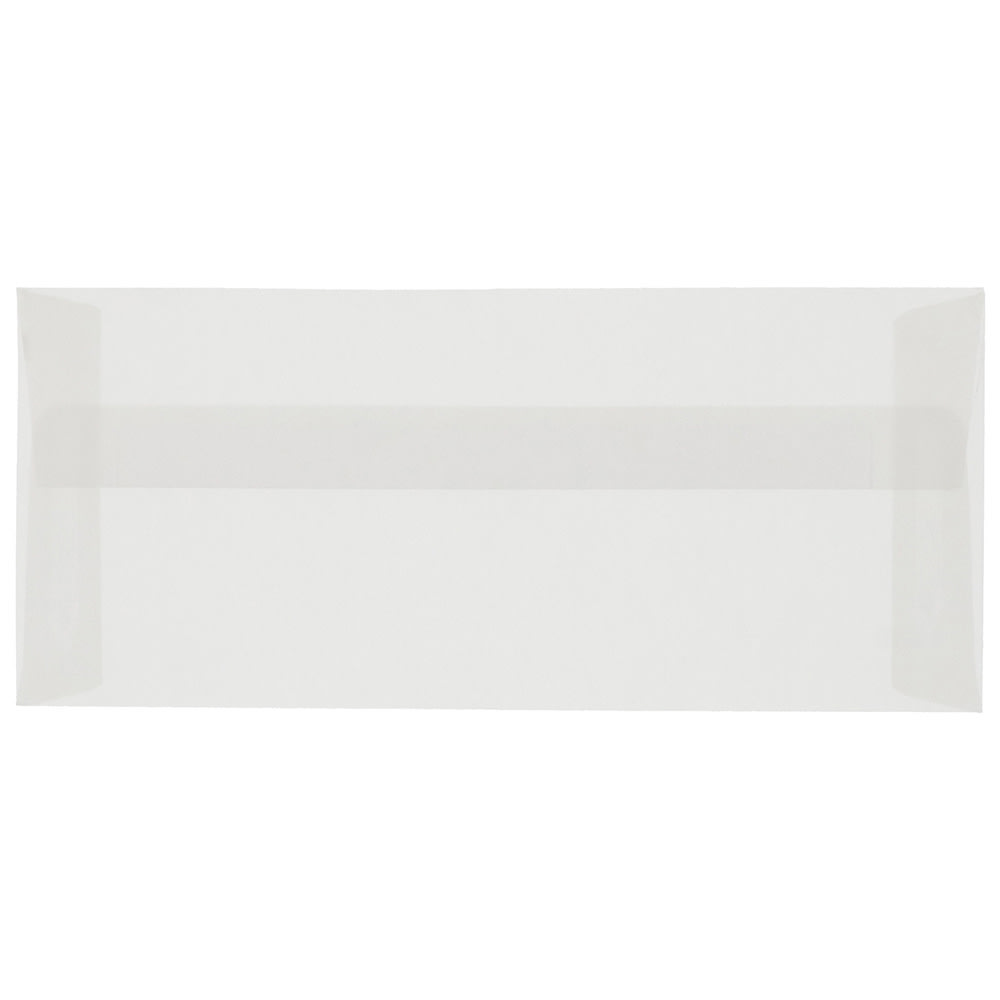 JAM PAPER #10 Business Translucent Vellum Envelopes, 4 1/8in x 9 1/2in, Clear, 25/Pack MPN:2851306