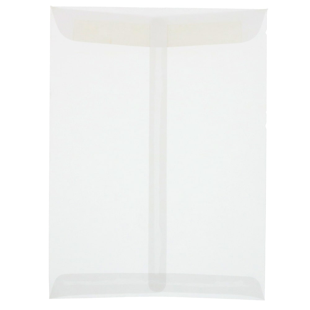 JAM Paper Open-End 9in x 12in Catalog Envelopes, Gummed Seal, Clear Translucent, Pack Of 10 MPN:2851376B