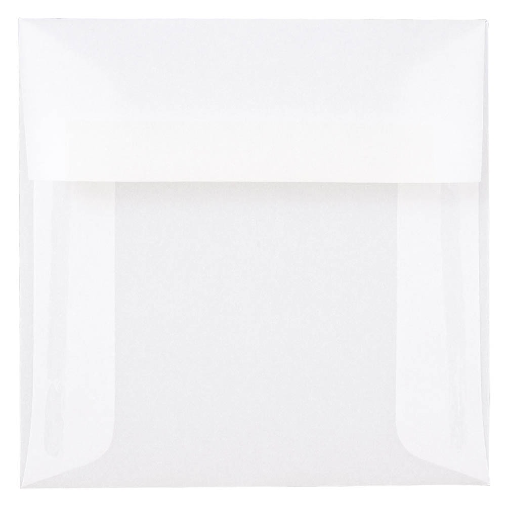 JAM Paper Translucent Vellum Invitation Envelopes, #5 Gummed Seal, Clear, Pack Of 25 MPN:31032