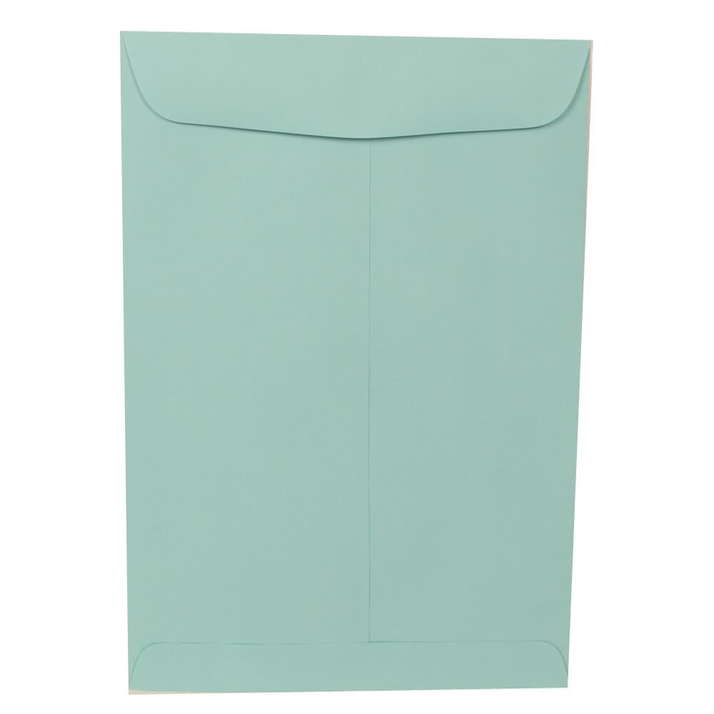 JAM Paper Open-End 9in x 12in Catalog Envelopes, Gummed Seal, Aqua Blue, Pack Of 25 Envelopes MPN:31287530