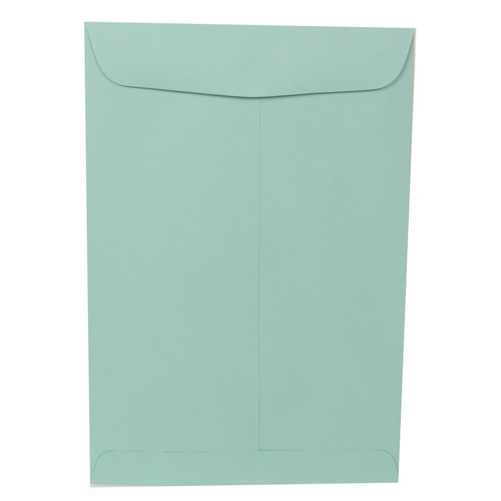 JAM Paper Open-End 9in x 12in Catalog Envelopes, Gummed Seal, Aqua, Pack Of 10 MPN:31287530C