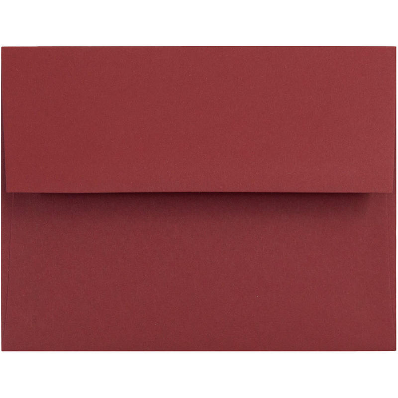 JAM Paper Booklet Invitation Envelopes, A2, Gummed Seal, Dark Red, Pack Of 25 MPN:31511305