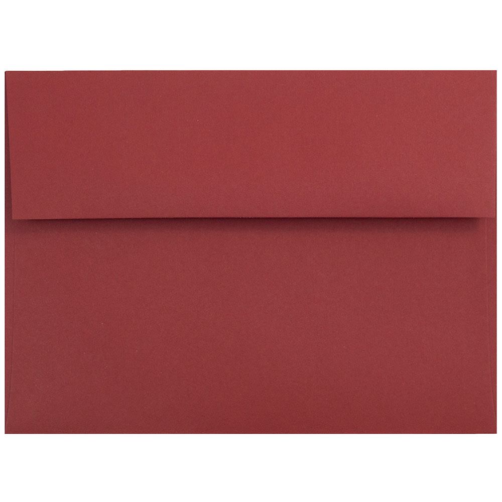 JAM Paper Booklet Invitation Envelopes, A7, Gummed Seal, Dark Red, Pack Of 25 MPN:31511307