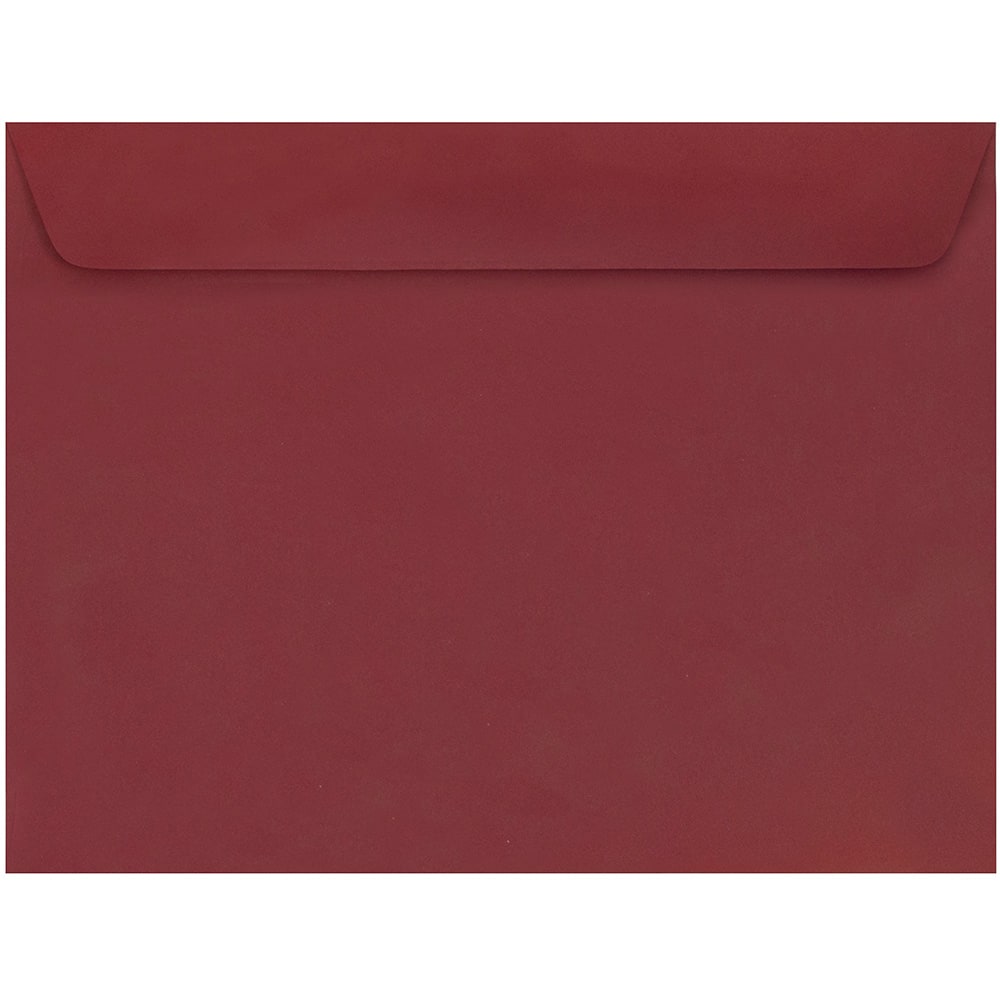JAM Paper Booklet Envelopes, 9in x 12in, Gummed Seal, Dark Red, Pack Of 25 MPN:31511309