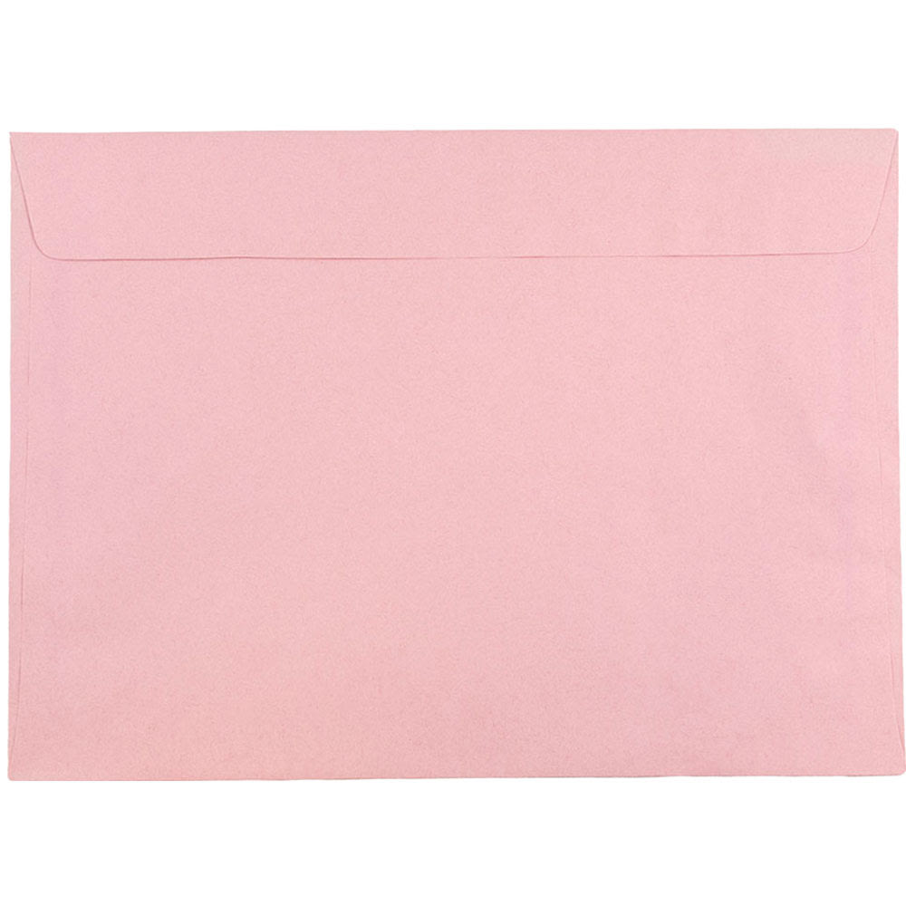 JAM Paper Booklet Envelopes, 9in x 12in, Gummed Seal, Baby Pink, Pack Of 25 MPN:31512738