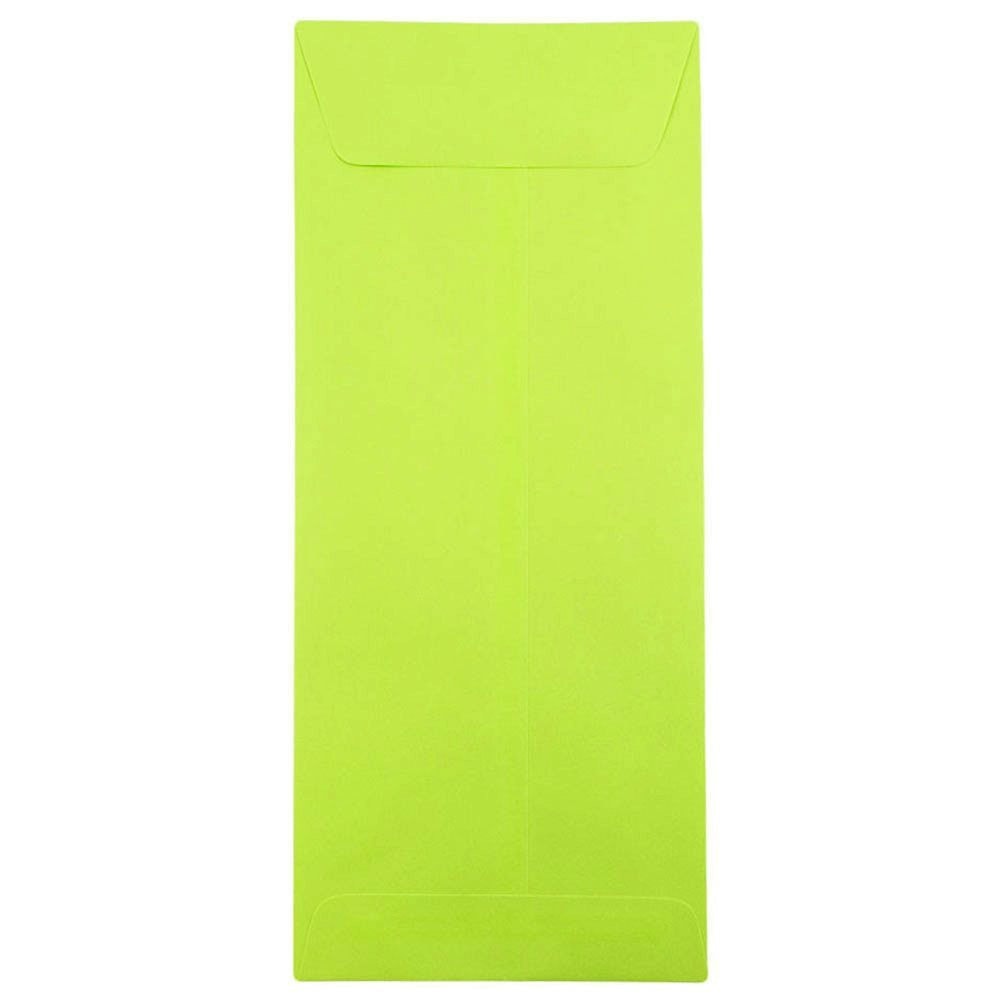 JAM PAPER #14 Policy Business Colored Envelopes, 5 x 11 1/2, Ultra Lime Green, 25/Pack MPN:3156403