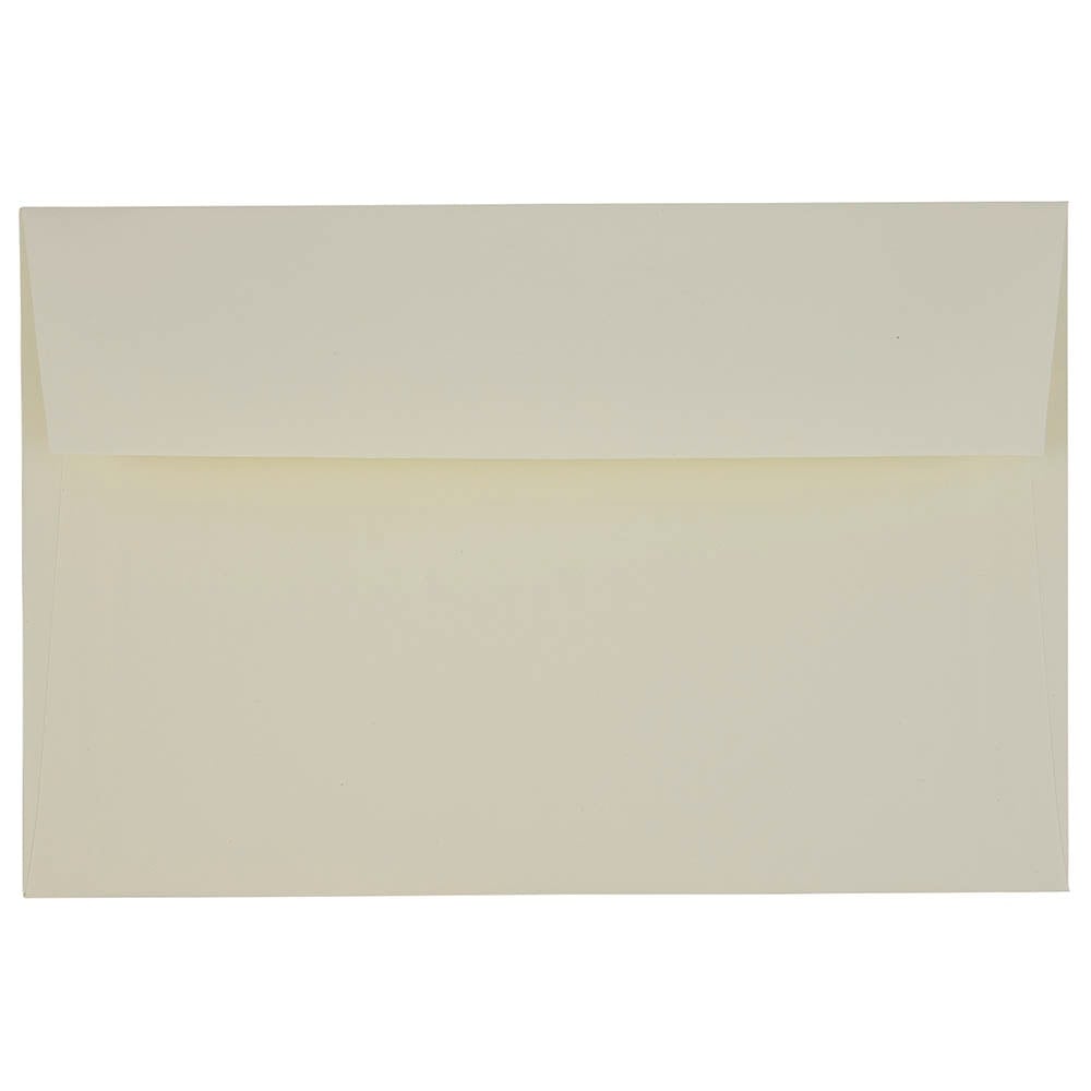 JAM Paper Booklet Invitation Envelopes, A9, Gummed Seal, Strathmore Natural White, Pack Of 25 MPN:31911141