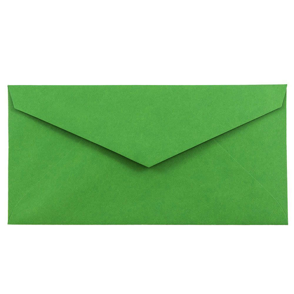 JAM Paper Booklet Envelopes, #7 3/4 Monarch, Gummed Seal, 30% Recycled, Green, Pack Of 25 MPN:34097582