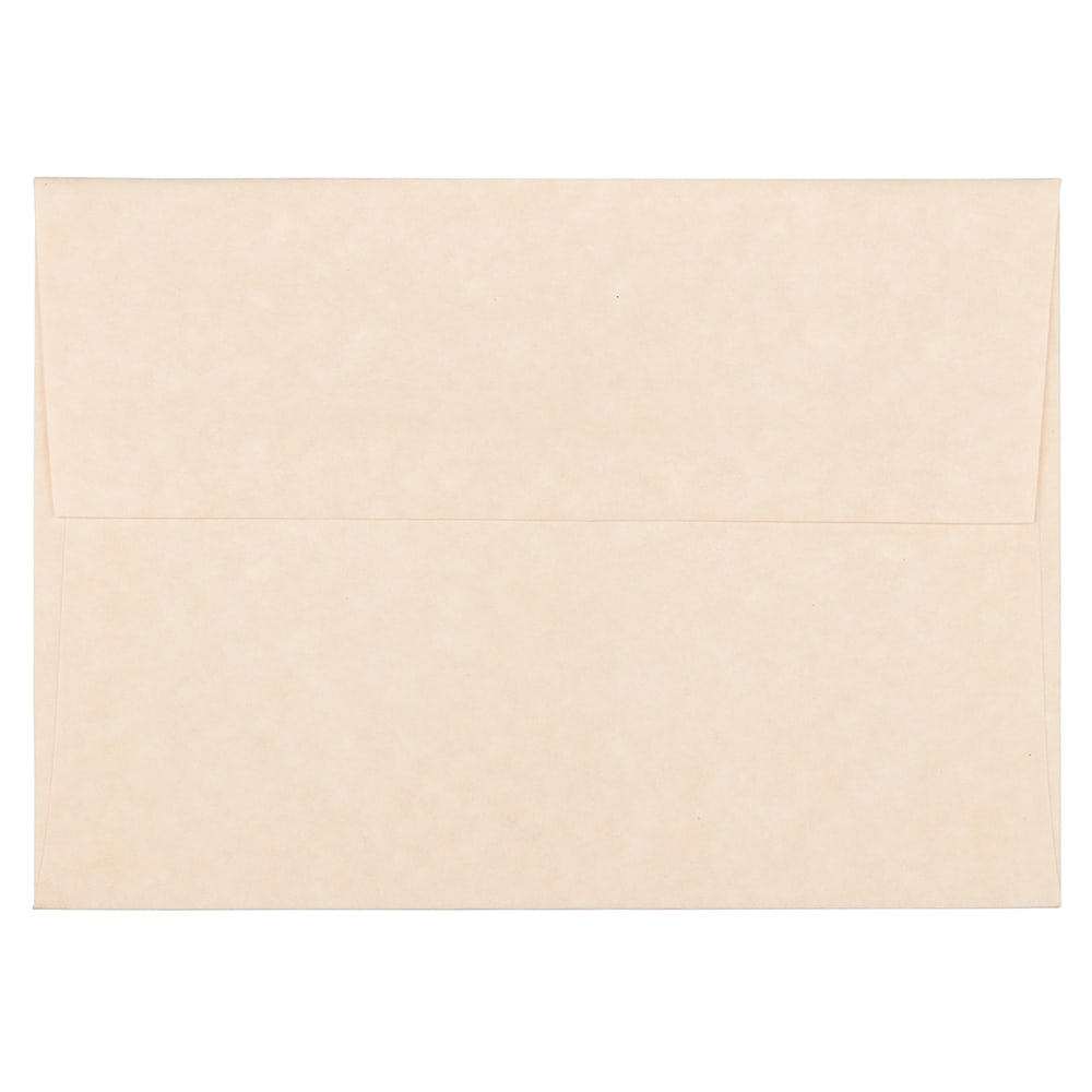 JAM Paper Parchment Booklet Invitation Envelopes, A6, Gummed Seal, 30% Recycled, Natural, Pack Of 25 MPN:34926