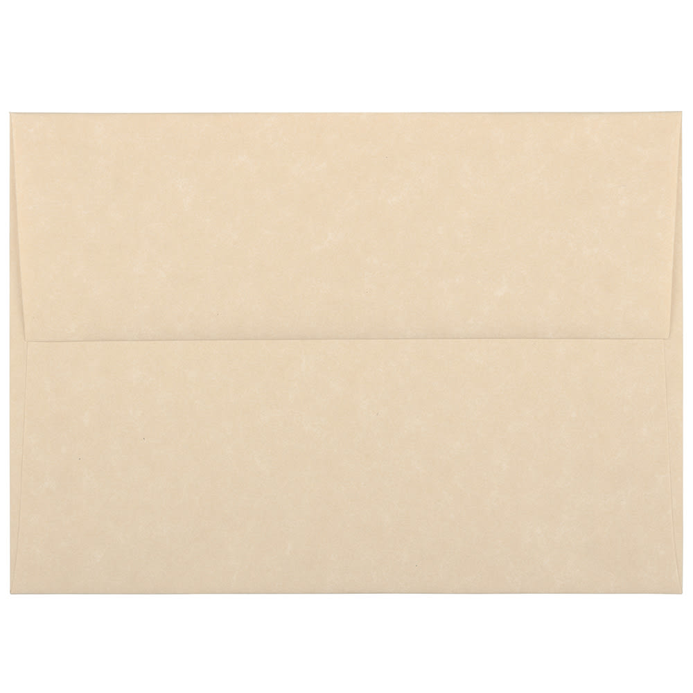 JAM Paper Parchment Booklet Invitation Envelopes, A6, Gummed Seal, 30% Recycled, Brown, Pack Of 25 MPN:35220