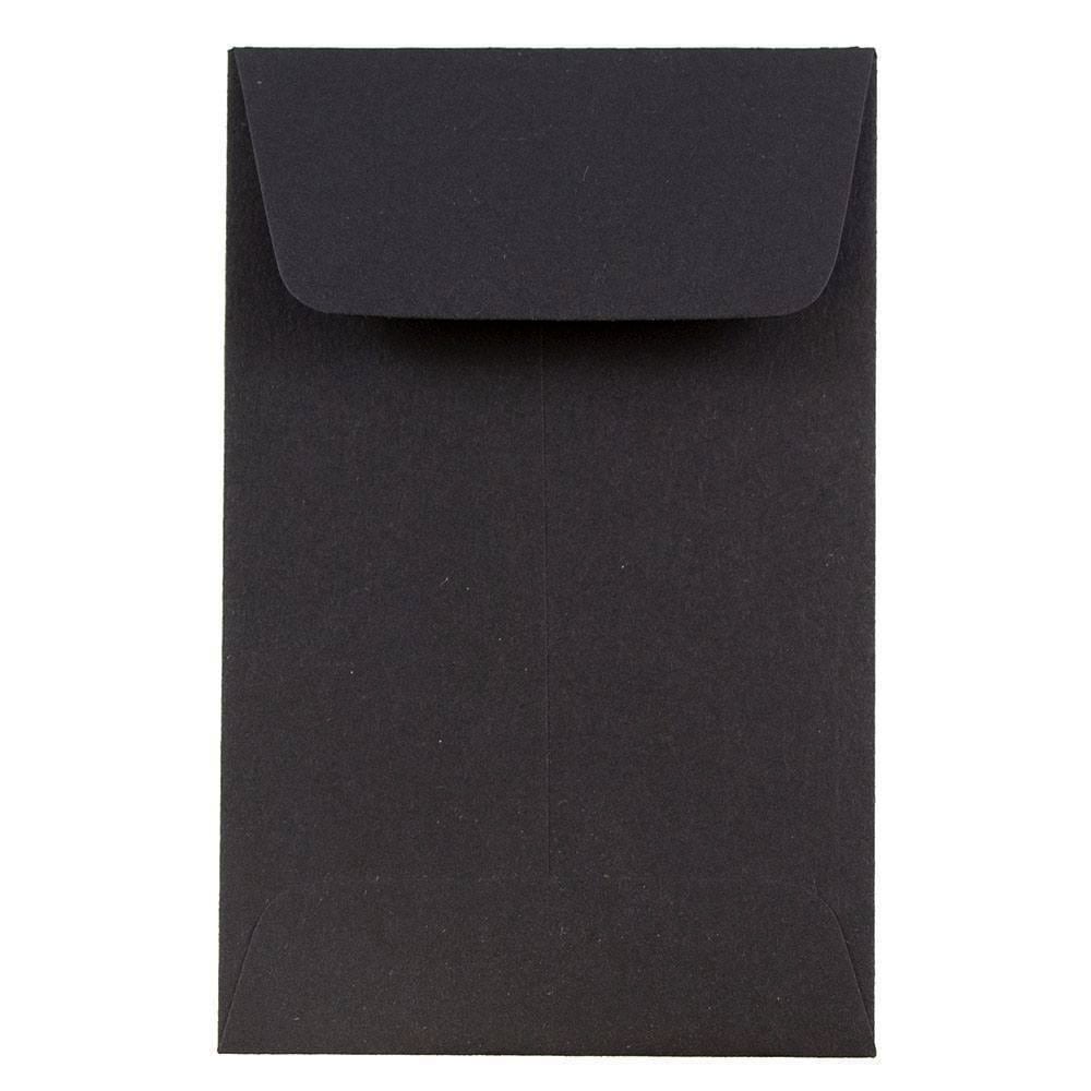 JAM PAPER #1 Coin Business Envelopes, 2 1/4in x 3 1/2in, Smooth Black, Pack Of 25 MPN:352527801