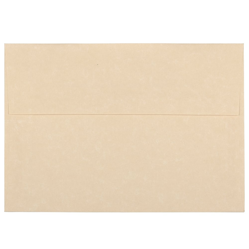 JAM Paper Parchment Booklet Invitation Envelopes, A7, Gummed Seal, 30% Recycled, Brown, Pack Of 25 MPN:35311