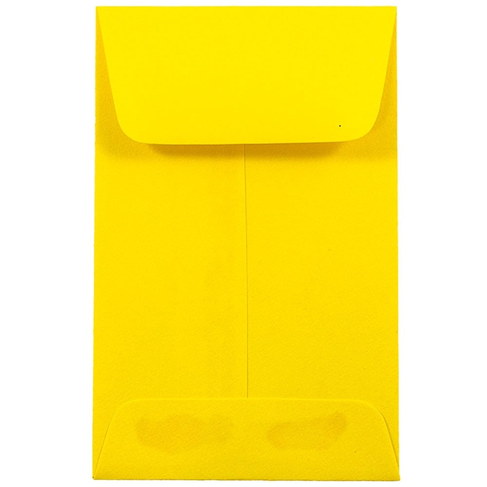 JAM PAPER #1 Coin Business Colored Envelopes, 2 1/4in x 3 1/2in, Yellow, Pack Of 25 MPN:353127843