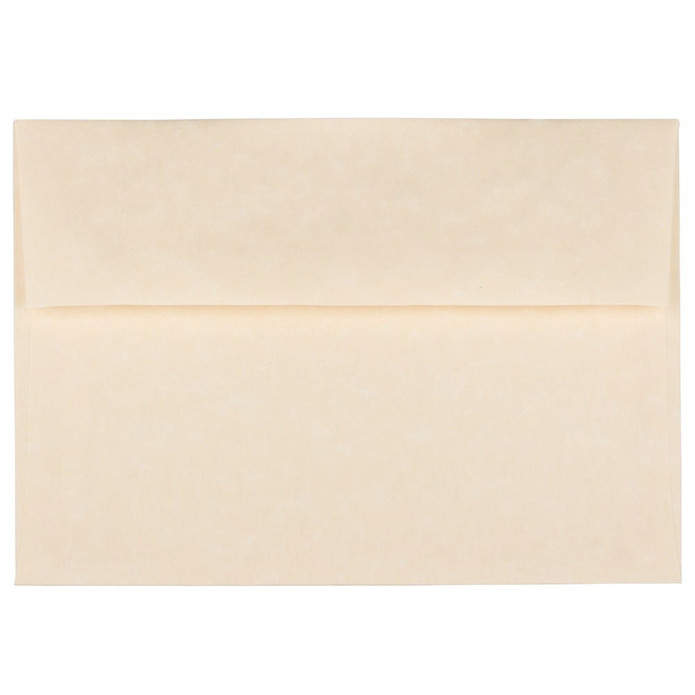 JAM Paper Parchment Booklet Invitation Envelopes, A7, Gummed Seal, 30% Recycled, Natural, Pack Of 25 MPN:35394