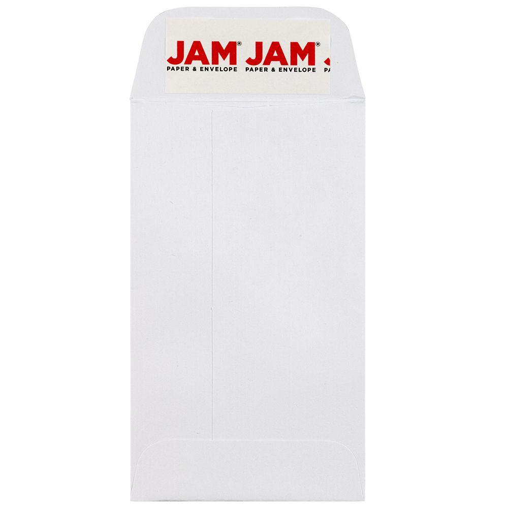 JAM Paper Coin Envelopes, #3, Peel & Seal, White, Pack Of 50 Envelopes MPN:356838553I