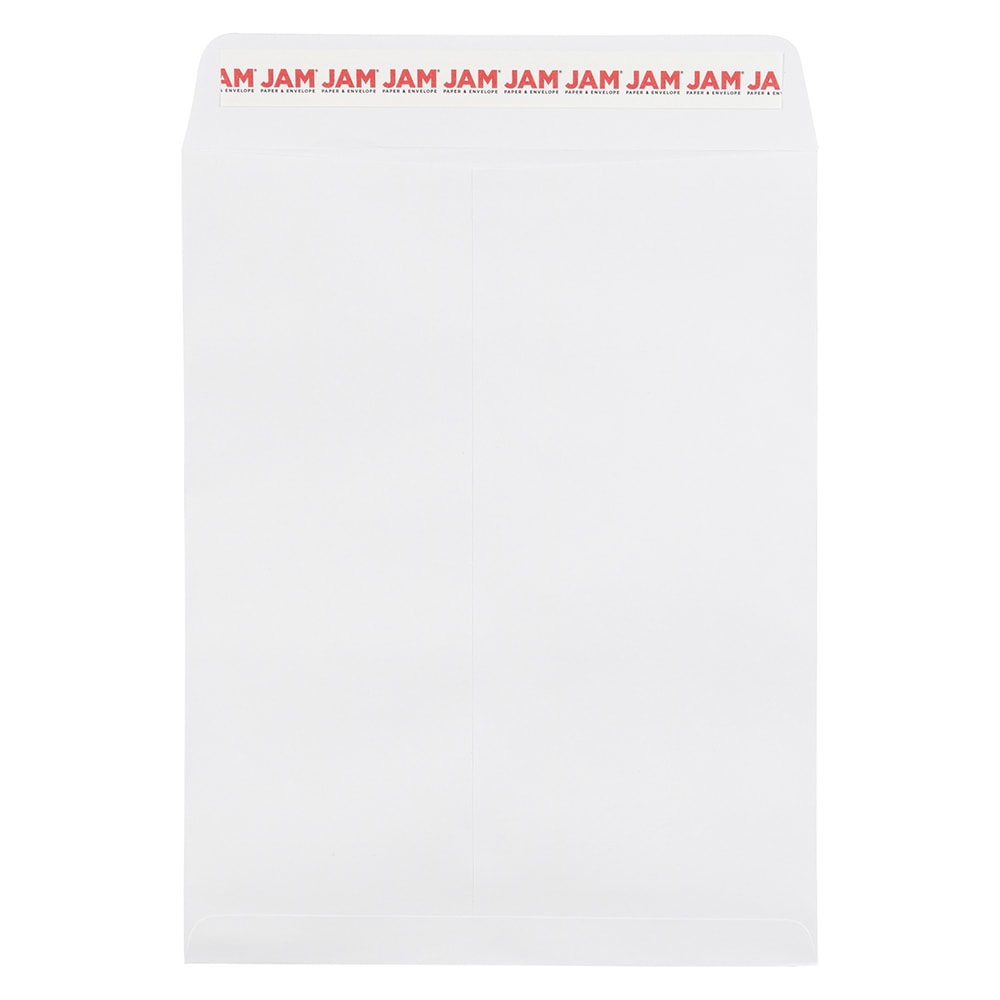 JAM Paper Open End Envelopes, 8-3/4in x 11-1/2in, Peel & Seal, White, Pack Of 50 Envelopes MPN:356838568I