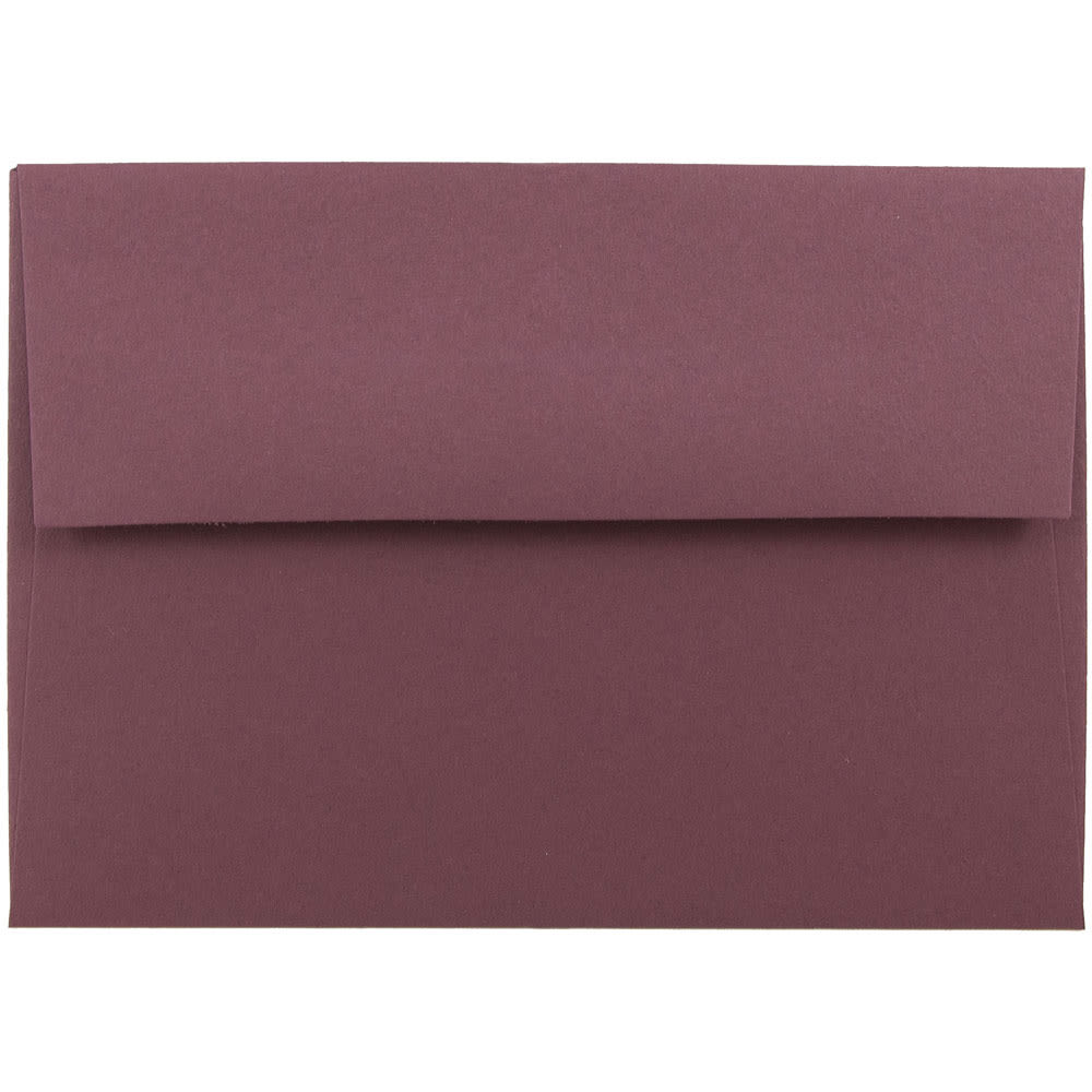 JAM Paper Booklet Envelopes, #4 Bar (A1), Gummed Seal, Burgundy, Pack Of 25 MPN:36395836