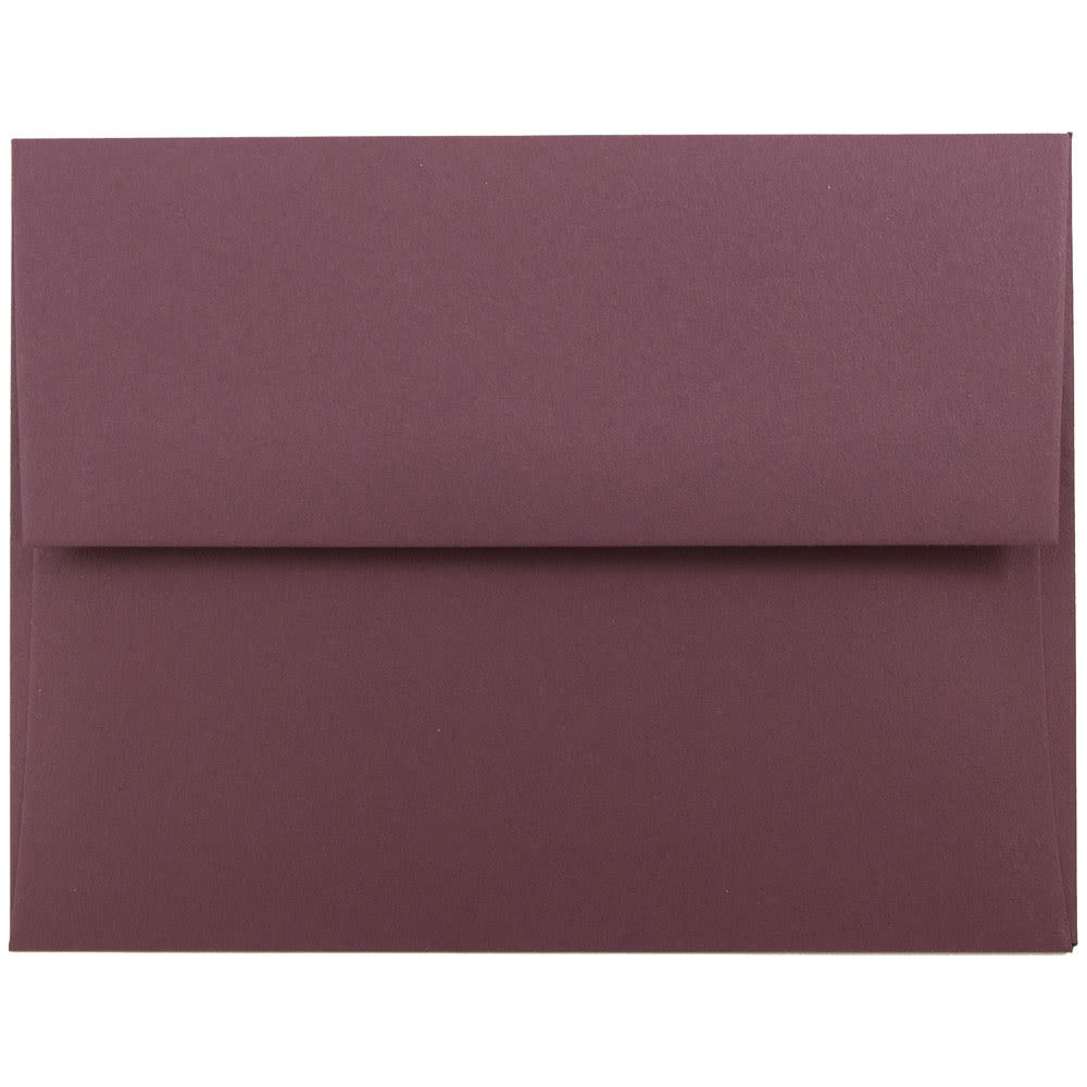 JAM Paper Booklet Invitation Envelopes, A2, Gummed Seal, Burgundy, Pack Of 25 MPN:36395847