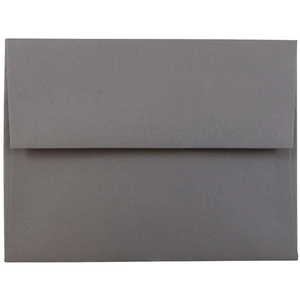 JAM Paper Booklet Invitation Envelopes, A2, Gummed Seal, Dark Gray, Pack Of 25 MPN:36396432