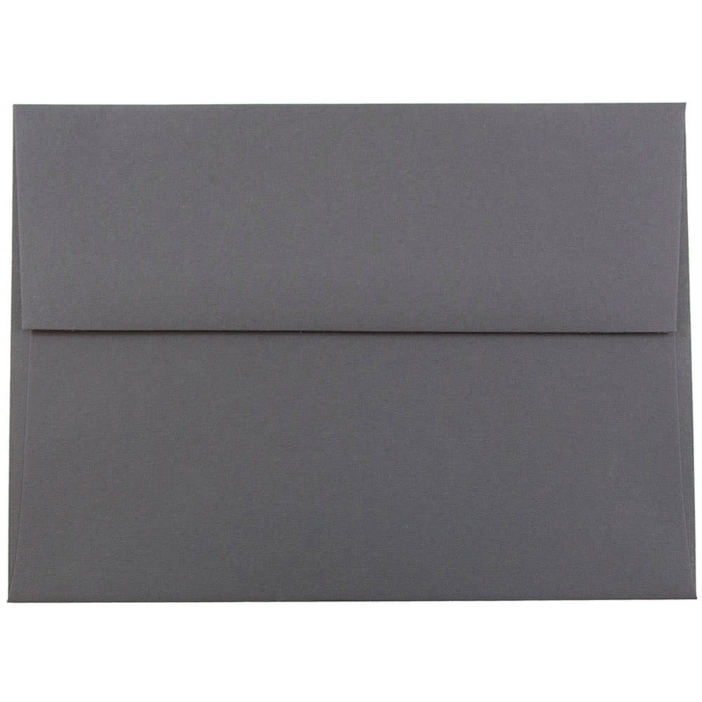 JAM Paper Booklet Invitation Envelopes, A6, Gummed Seal, Dark Gray, Pack Of 25 MPN:36396433
