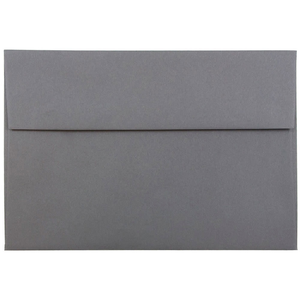JAM Paper Booklet Invitation Envelopes, A8, Gummed Seal, Dark Gray, Pack Of 25 MPN:36396435