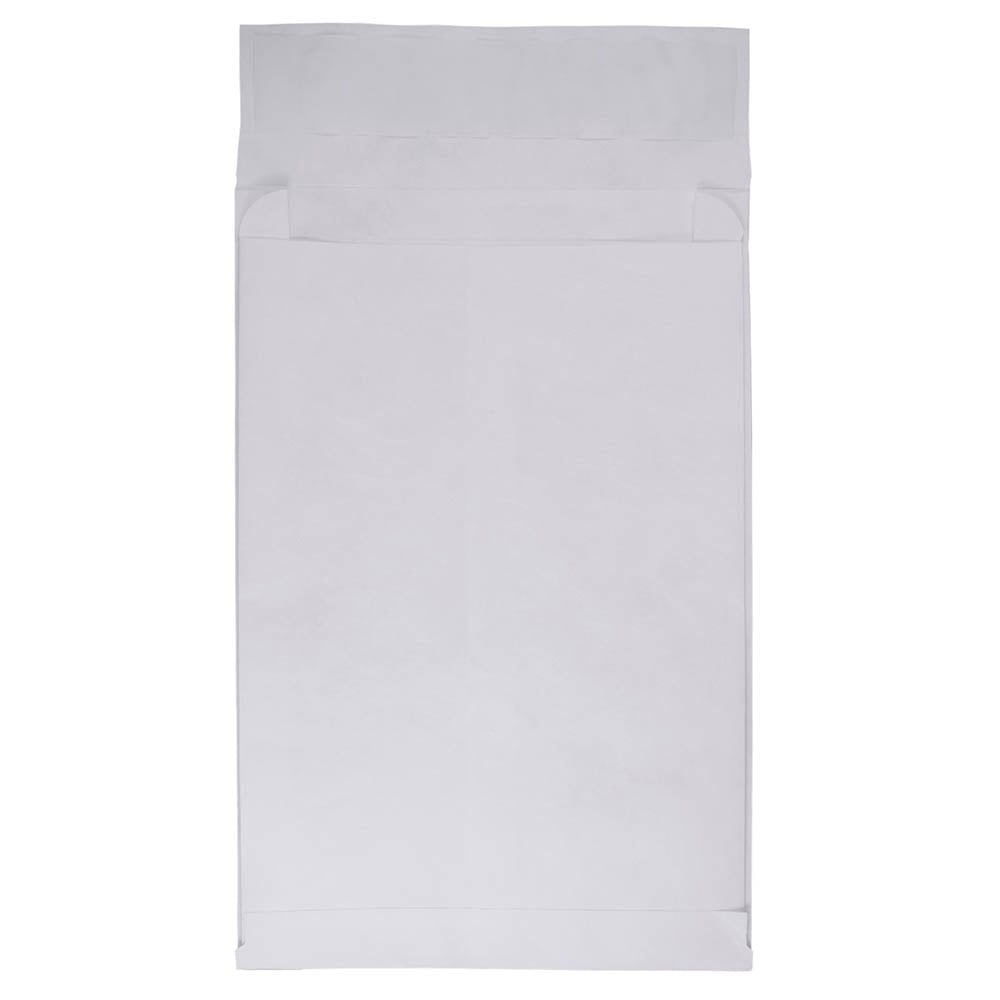 JAM Paper Tyvek Open-End 13inH x 10inW x 2inD Envelopes, Peal & Seal Closure, White, Pack Of 100 Envelopes MPN:376634184B