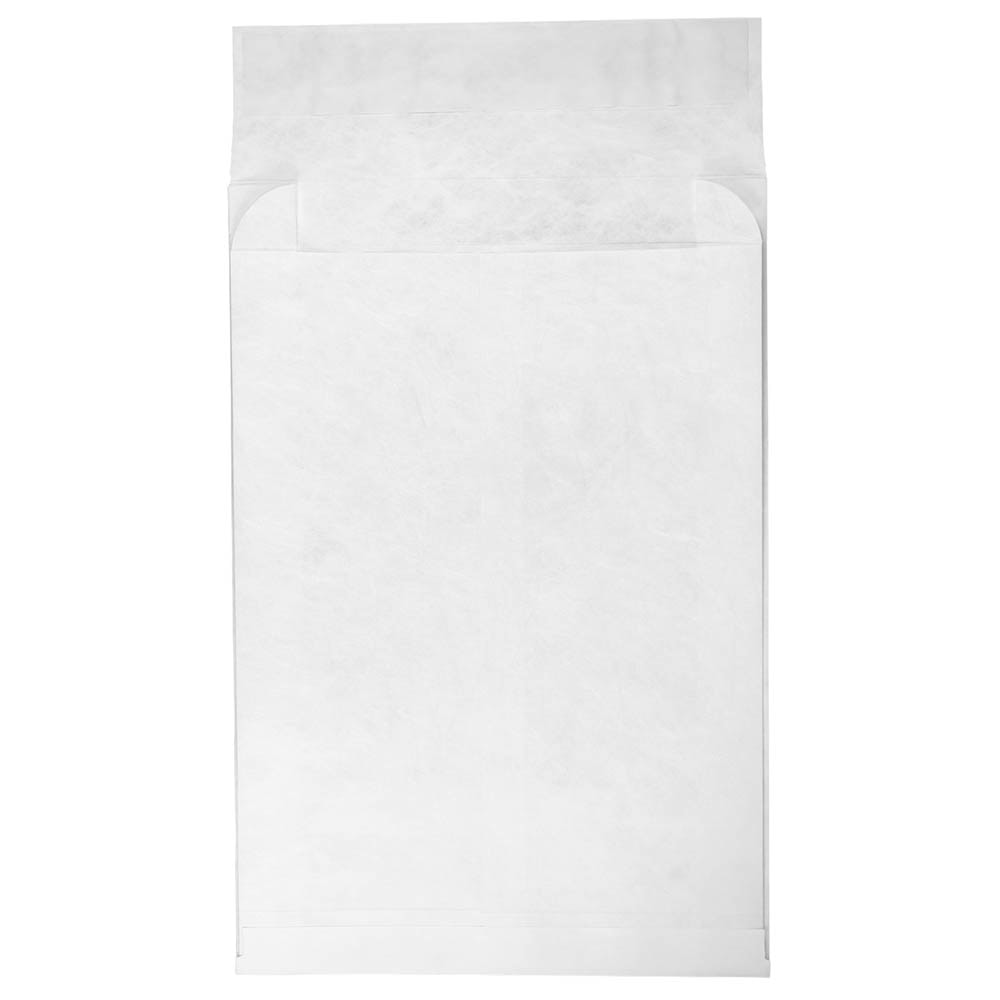 JAM Paper Tyvek Open-End 15inH x 12inW x 3inD Envelopes, Peel & Seal Closure, White, Pack Of 100 Envelopes MPN:376634186B