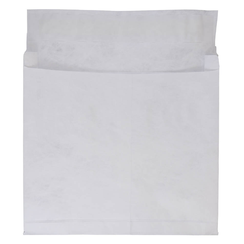 JAM Paper Tyvek Booklet 13inH x 10inW x 2inD Envelopes, Peel & Seal Closure, White, Pack Of 100 Envelopes MPN:376634195B