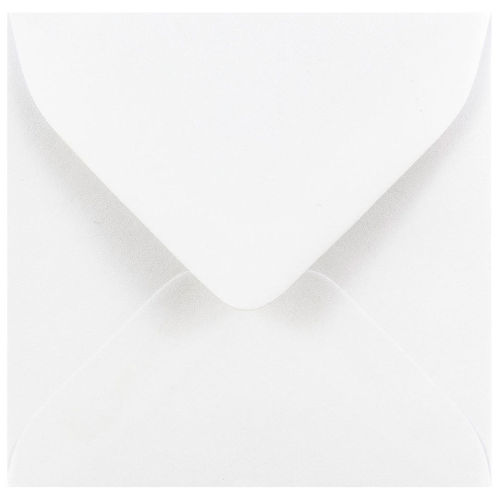 JAM Paper Square Invitation Envelopes, 3 1/8in x 3 1/8in, Gummed Seal, White, Pack Of 25 MPN:3992308