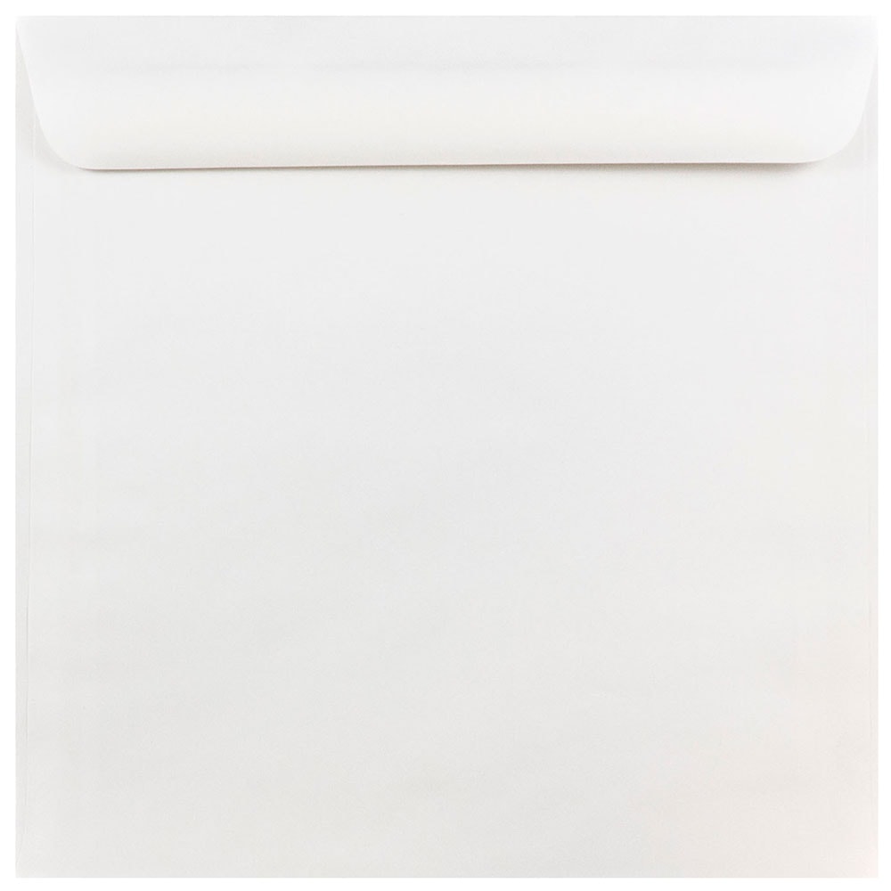 JAM Paper Square Invitation Envelopes, 10in x 10in, Gummed Seal, White, Pack Of 25 MPN:3992319