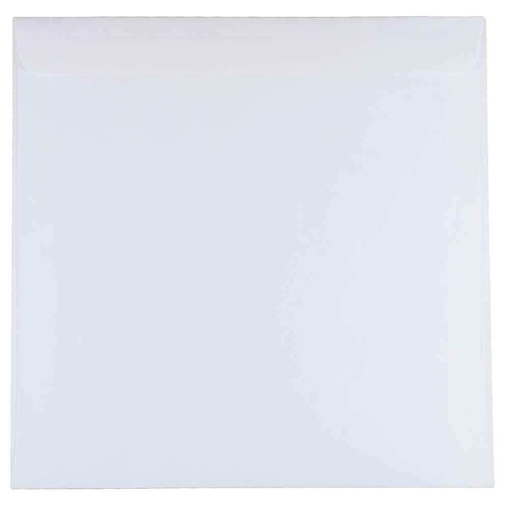 JAM Paper Square Invitation Envelopes, 10 1/2in x 10 1/2in, Gummed Seal, White, Pack Of 25 MPN:3992320